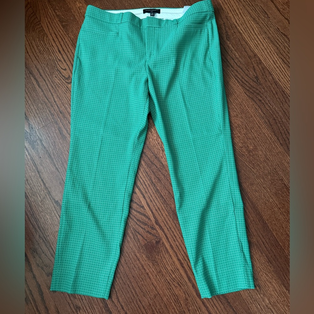 Banana Republic Green Geometric Trousers
